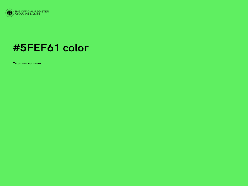 #5FEF61 color image
