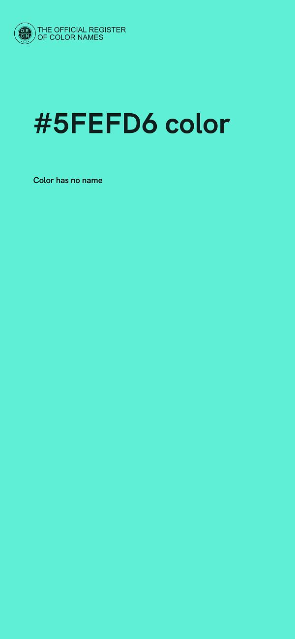#5FEFD6 color image