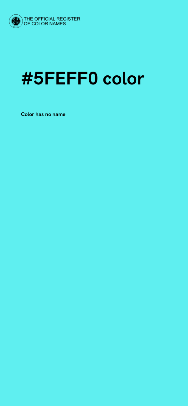 #5FEFF0 color image