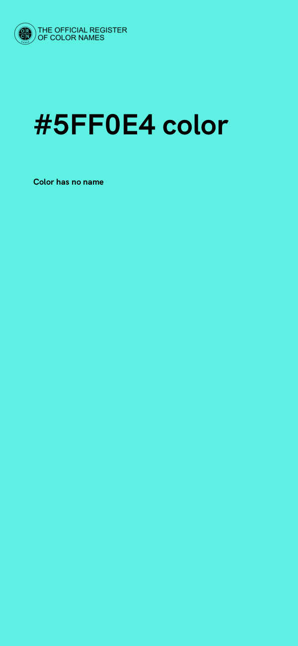 #5FF0E4 color image