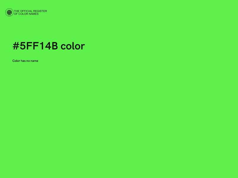 #5FF14B color image