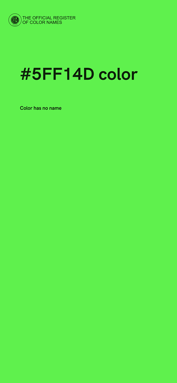 #5FF14D color image