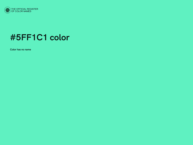 #5FF1C1 color image