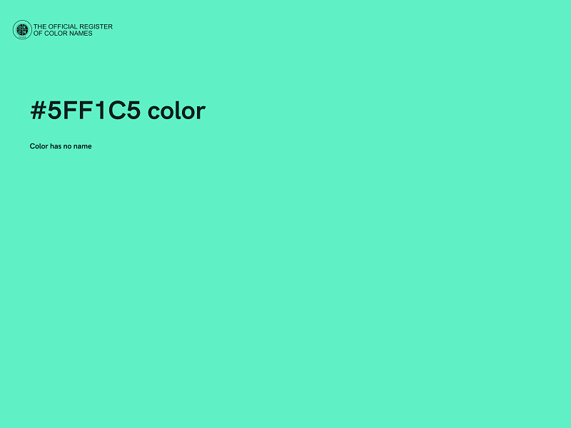 #5FF1C5 color image