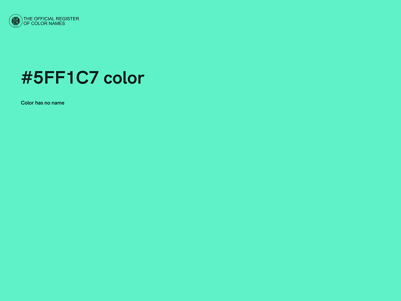 #5FF1C7 color image
