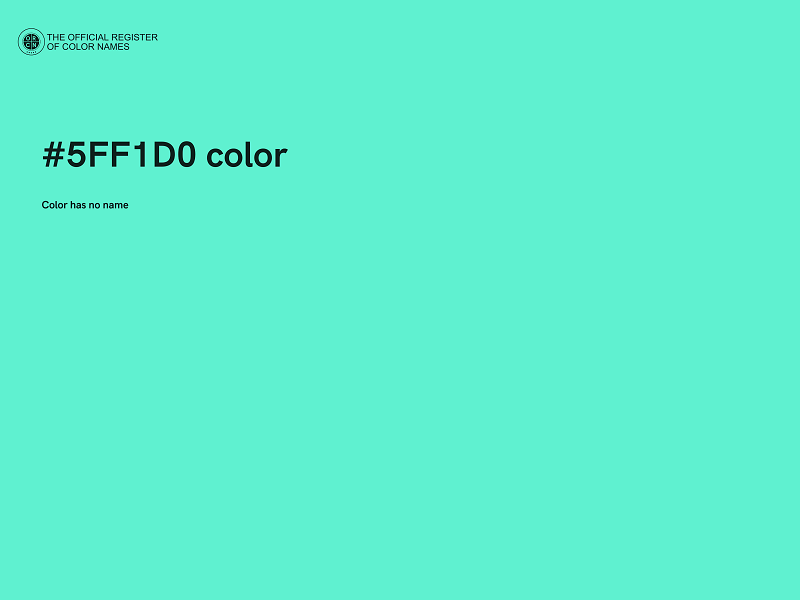 #5FF1D0 color image