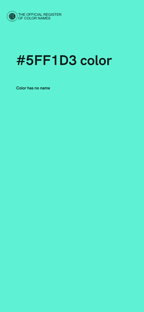#5FF1D3 color image