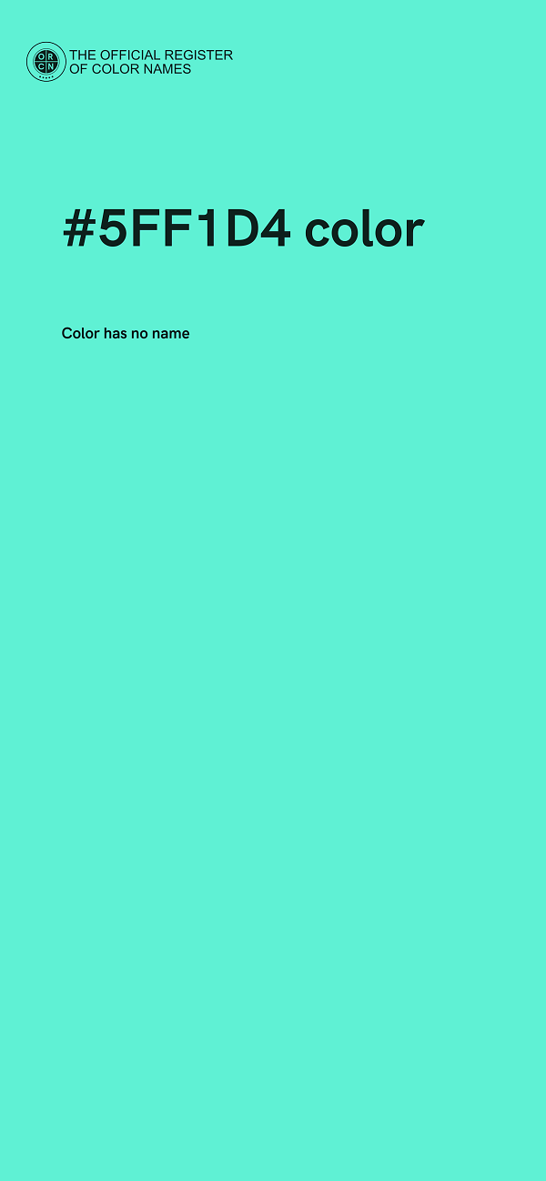 #5FF1D4 color image