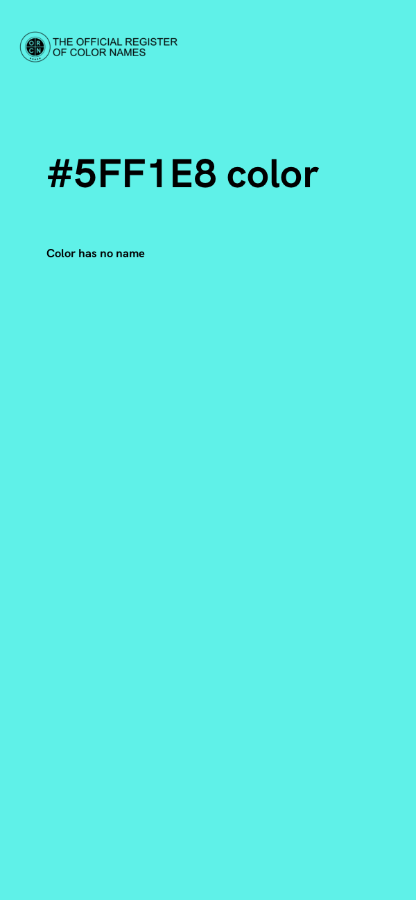 #5FF1E8 color image