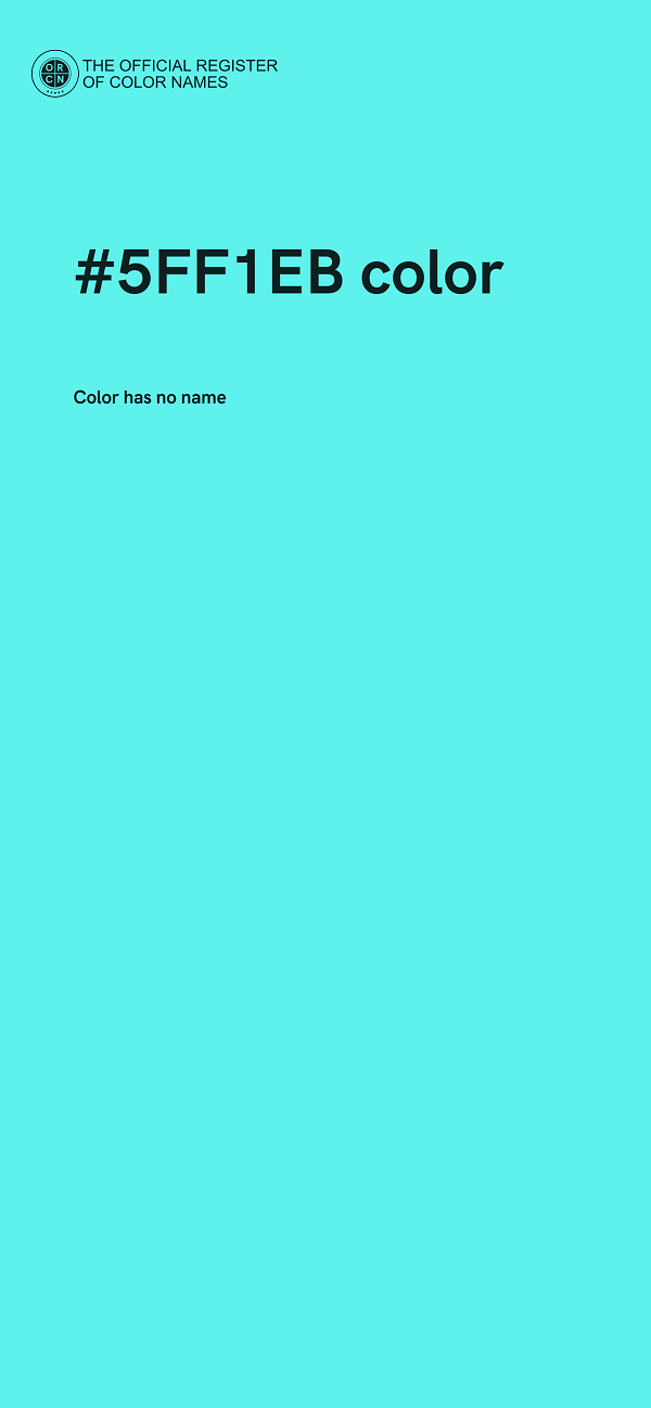#5FF1EB color image