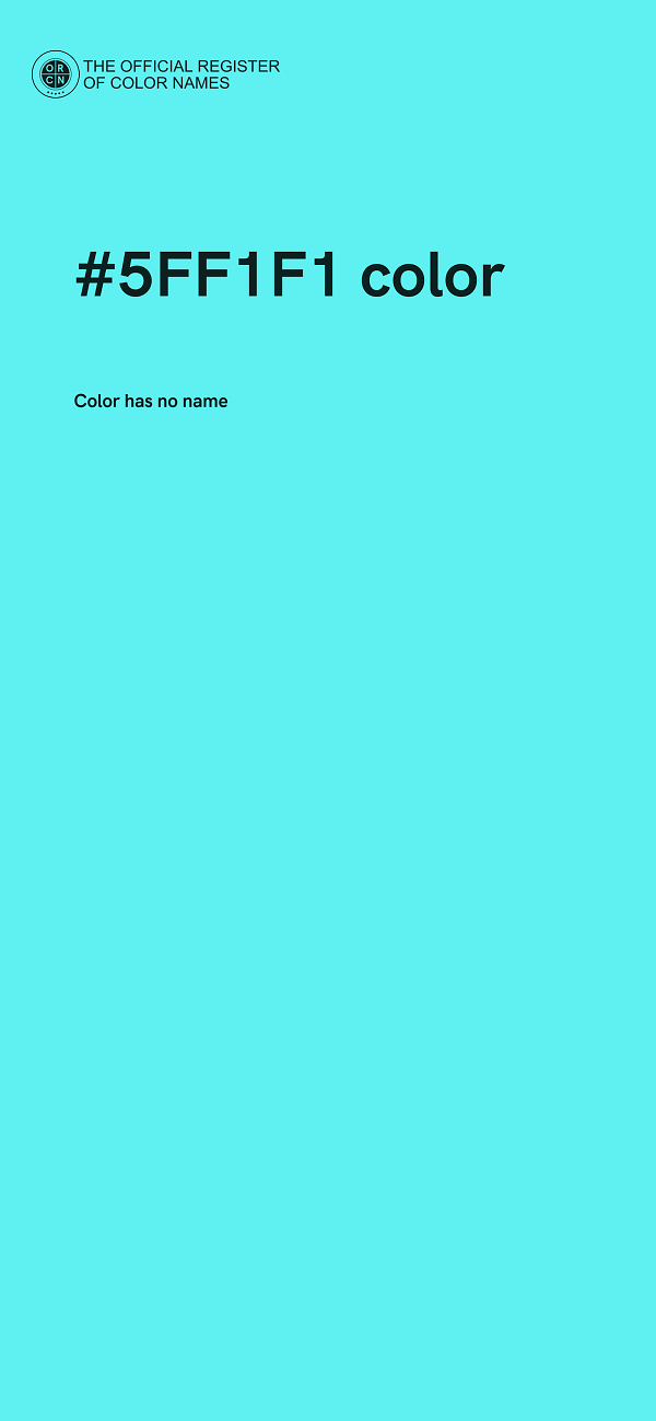 #5FF1F1 color image