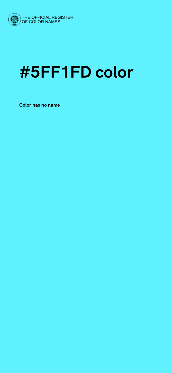 #5FF1FD color image