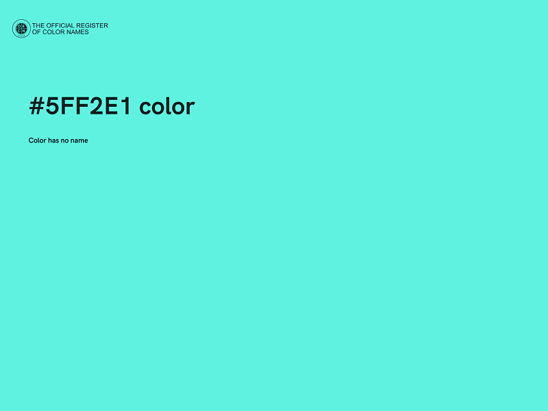 #5FF2E1 color image