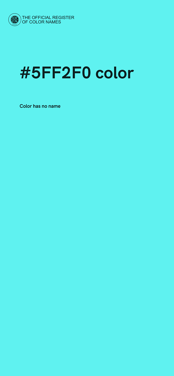 #5FF2F0 color image