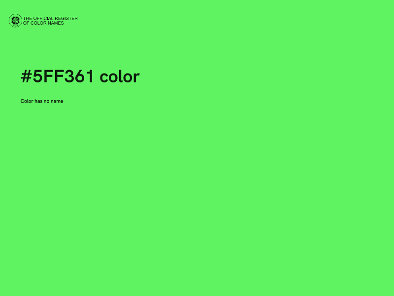 #5FF361 color image