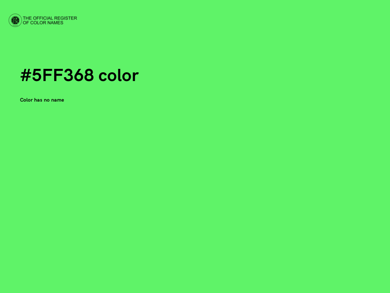 #5FF368 color image