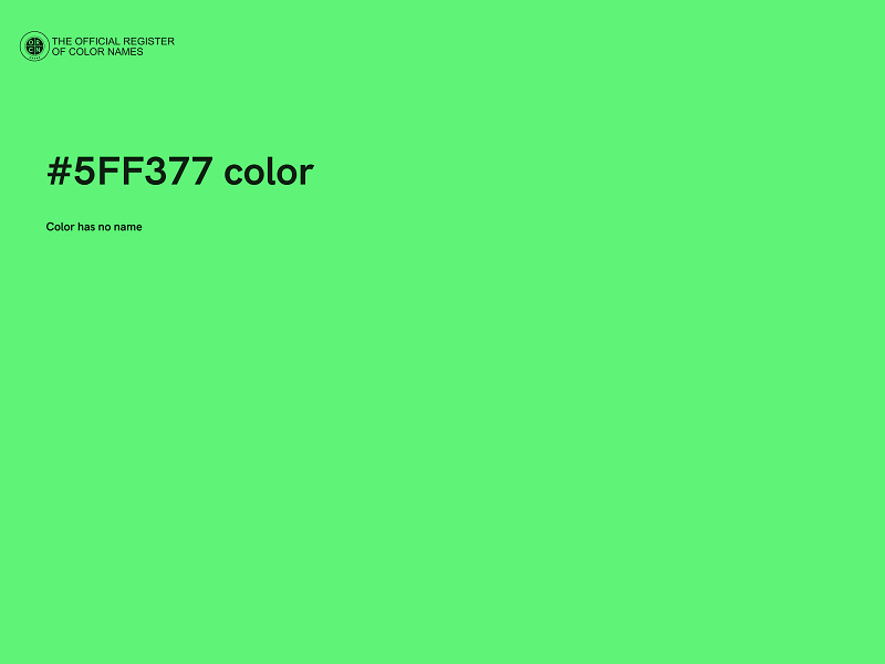 #5FF377 color image