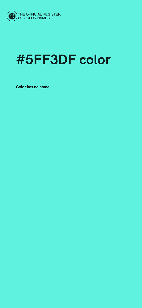#5FF3DF color image