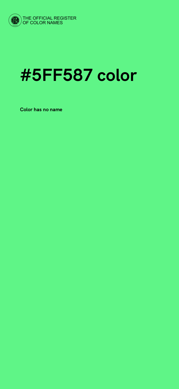 #5FF587 color image