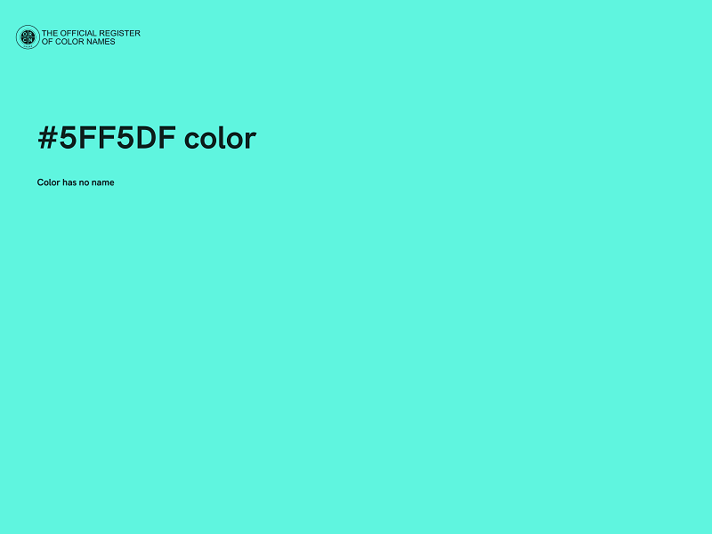 #5FF5DF color image