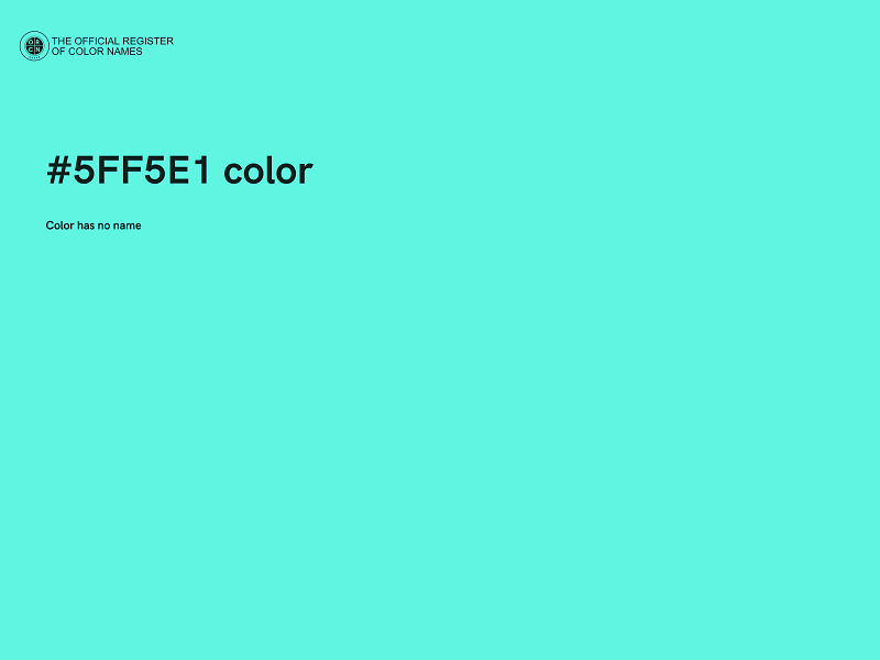 #5FF5E1 color image