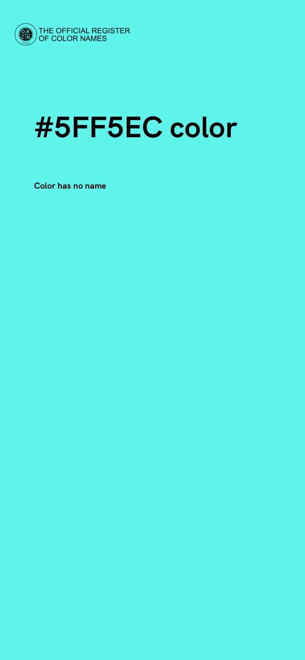 #5FF5EC color image