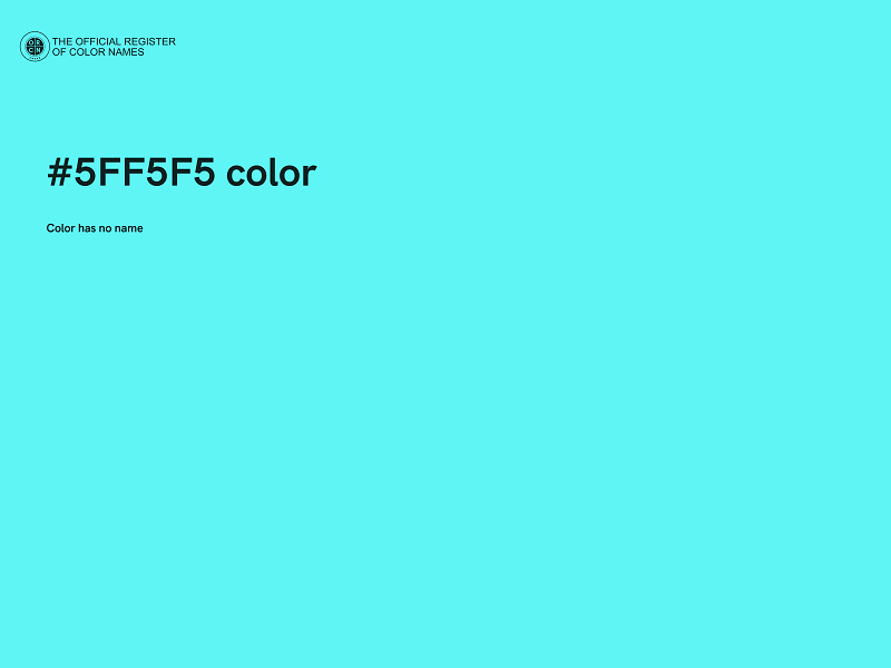 #5FF5F5 color image