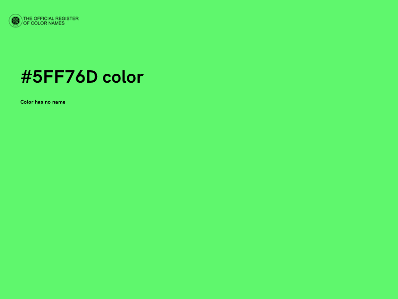 #5FF76D color image