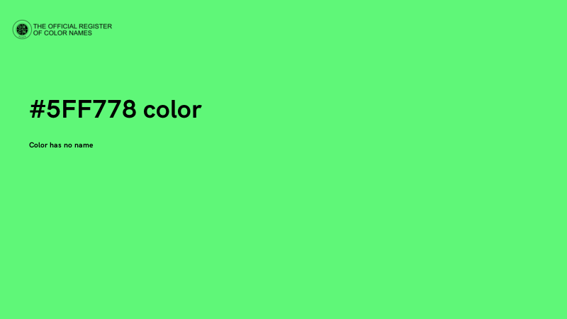 #5FF778 color image