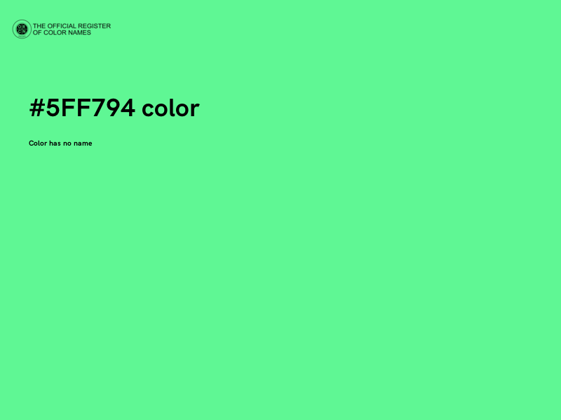 #5FF794 color image