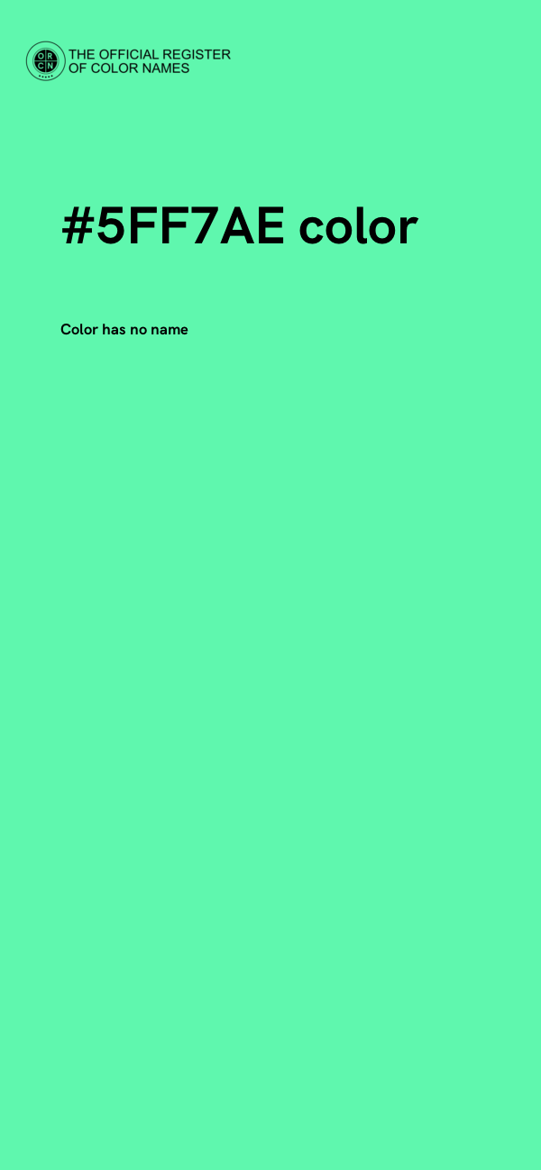 #5FF7AE color image