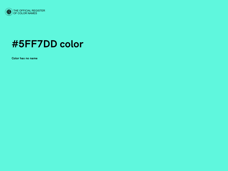 #5FF7DD color image