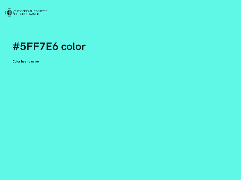 #5FF7E6 color image