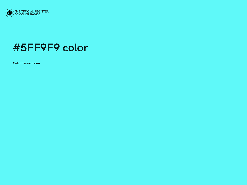#5FF9F9 color image