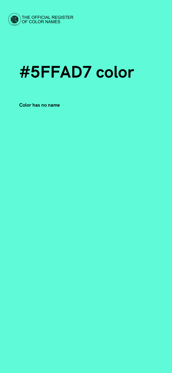 #5FFAD7 color image