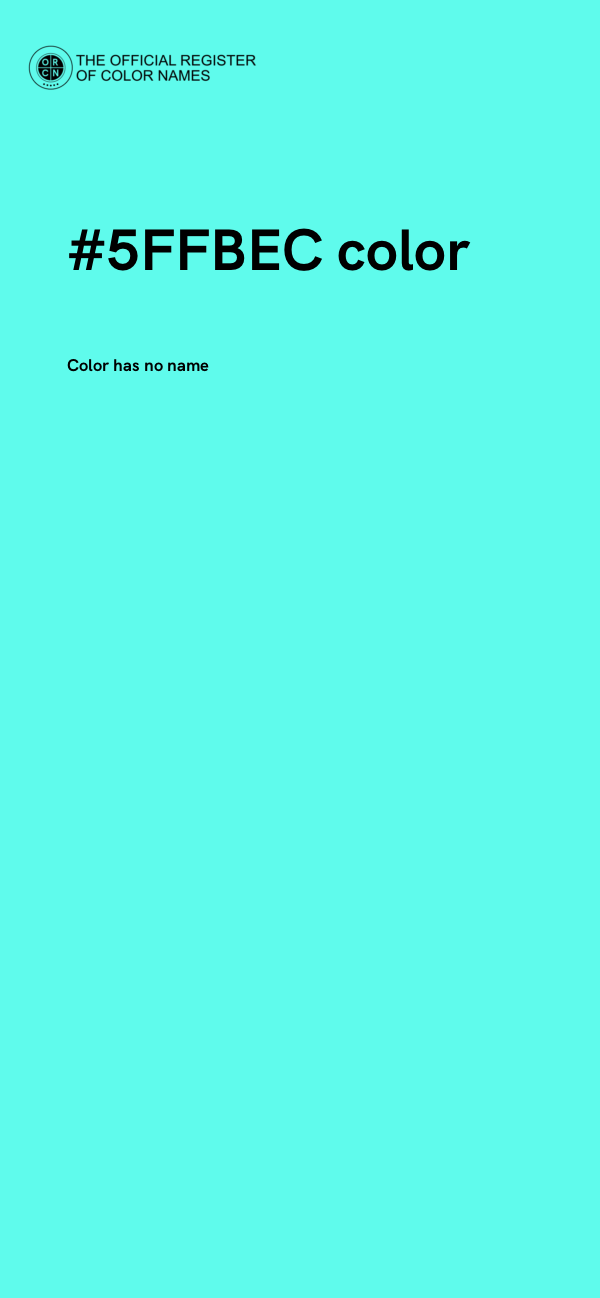 #5FFBEC color image