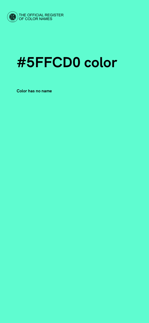 #5FFCD0 color image