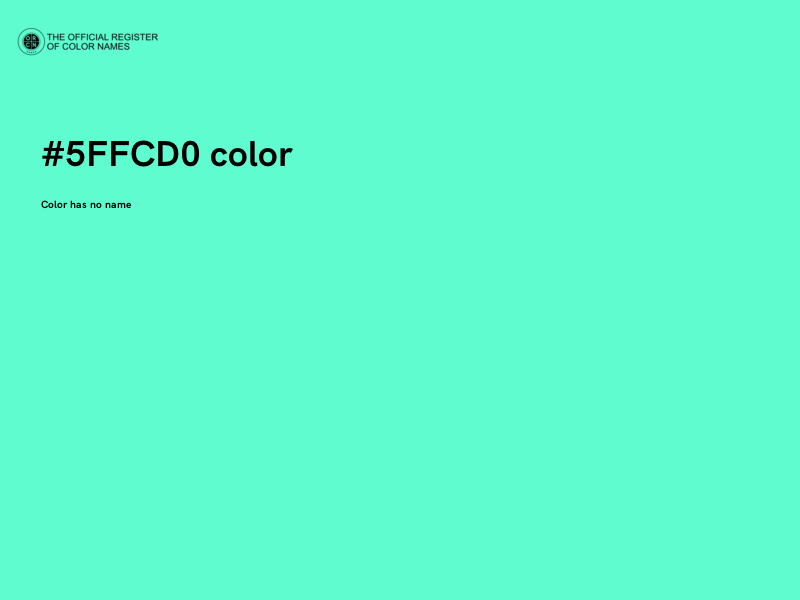 #5FFCD0 color image