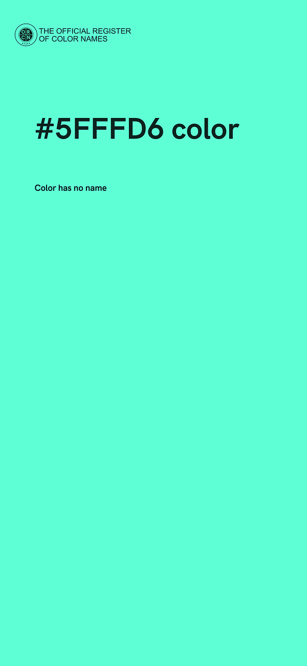 #5FFFD6 color image