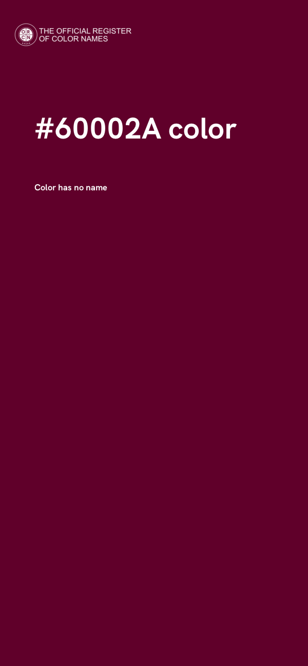 #60002A color image