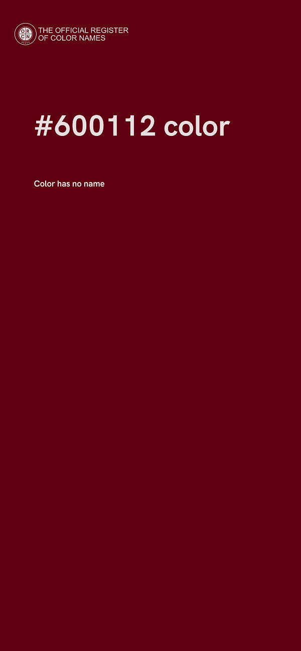 #600112 color image