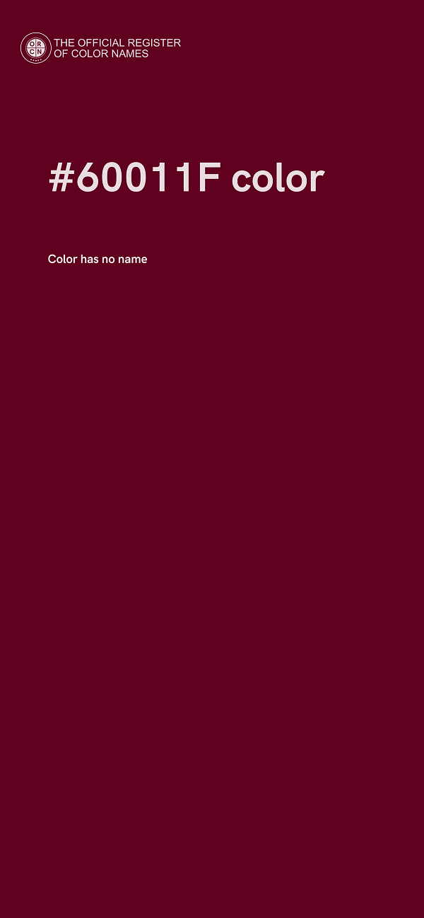 #60011F color image