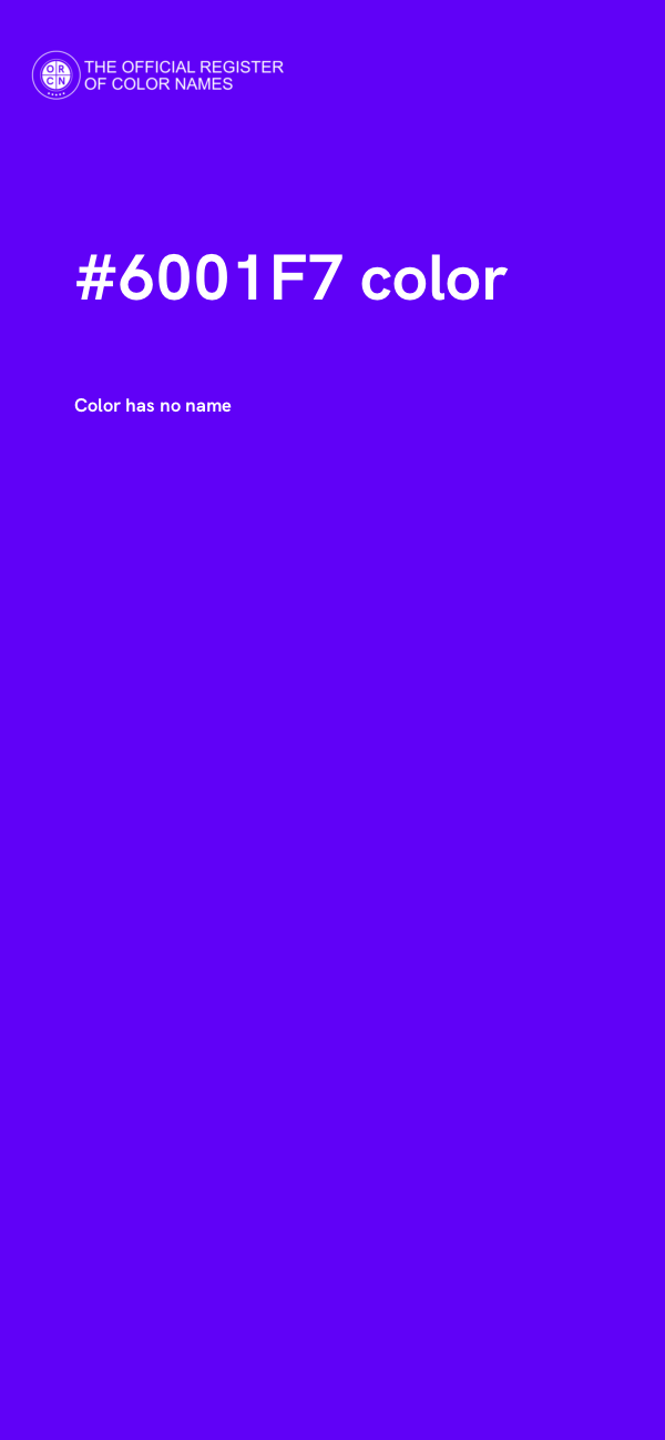 #6001F7 color image