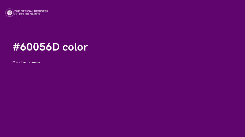 #60056D color image