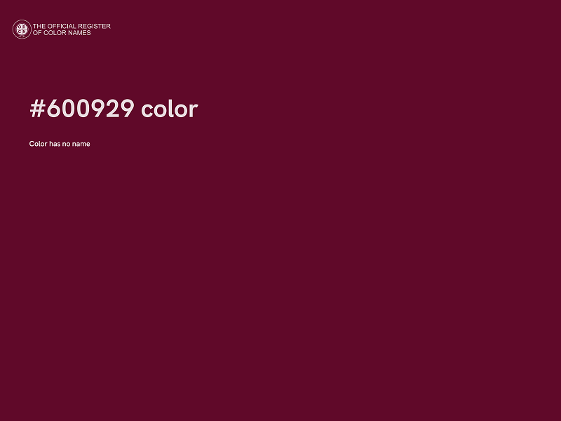 #600929 color image