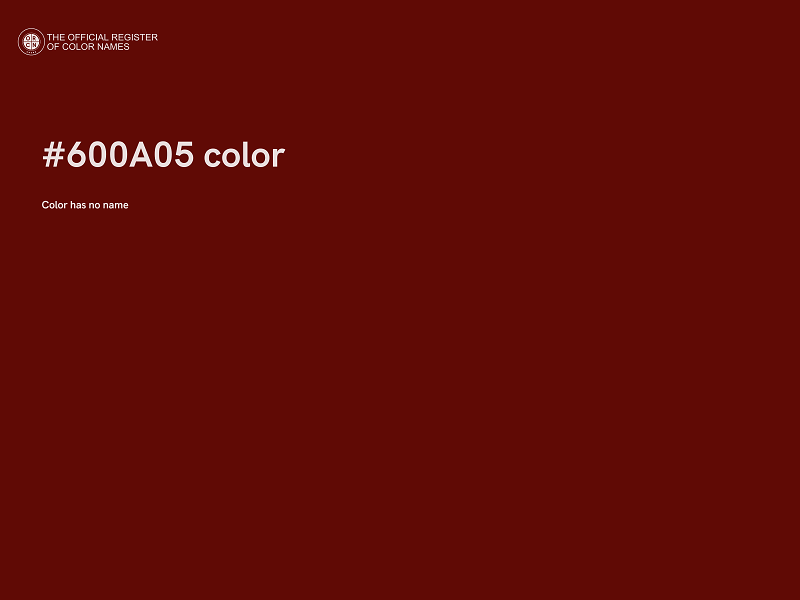 #600A05 color image