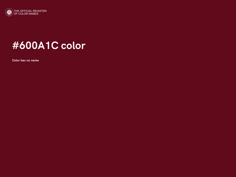#600A1C color image
