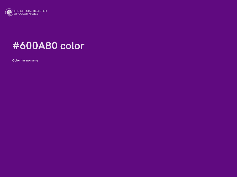 #600A80 color image