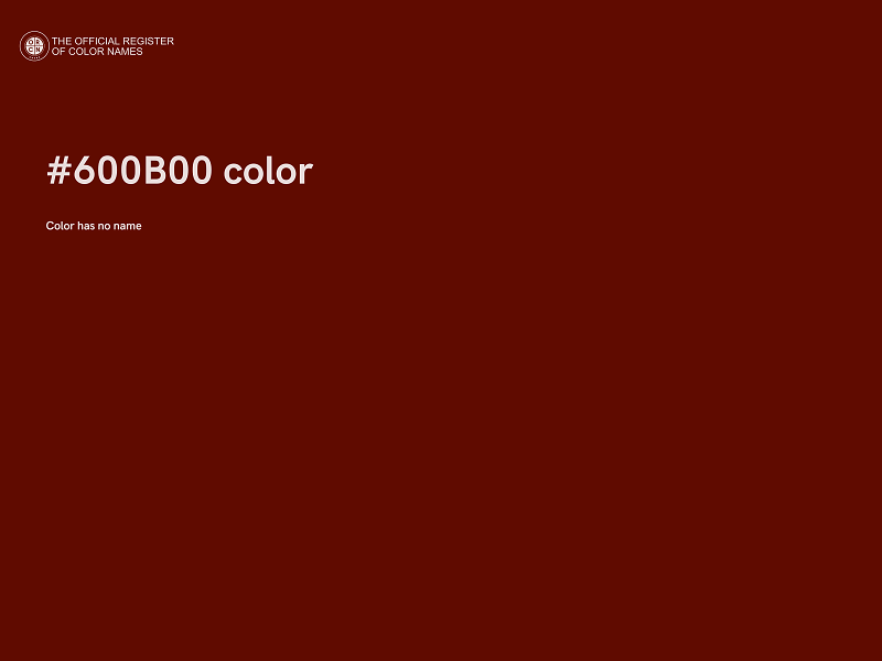 #600B00 color image