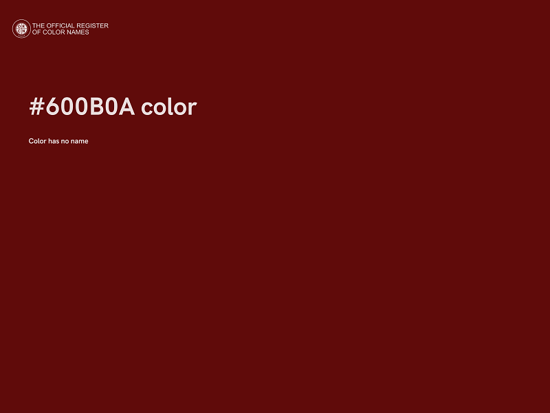 #600B0A color image